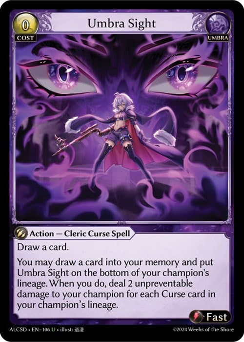Image for Umbra Sight (106) (Alchemical Revolution Starter Decks) - Grand Archive TCG