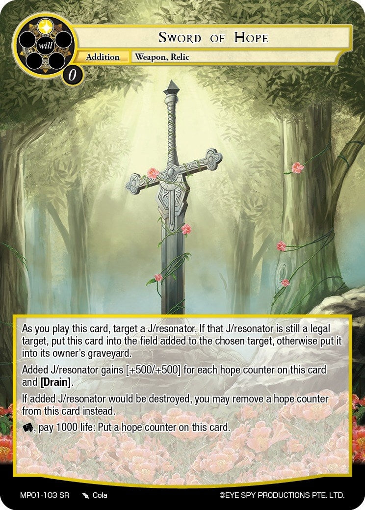 Sword of Hope (1103) [MP01] - Force of Will Single