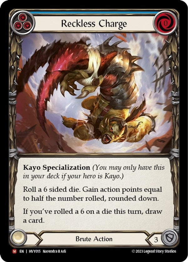 Reckless Charge (15) [HVY] - Flesh and Blood TCG Single
