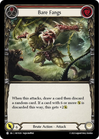 Bare Fangs (Red) (29) [HVY] - Flesh and Blood TCG Single
