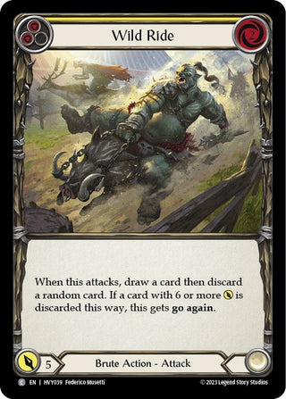 Wild Ride (Yellow) (39) [HVY] - Flesh and Blood TCG Single