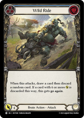 Wild Ride (Blue) (40) [HVY] - Flesh and Blood TCG Single