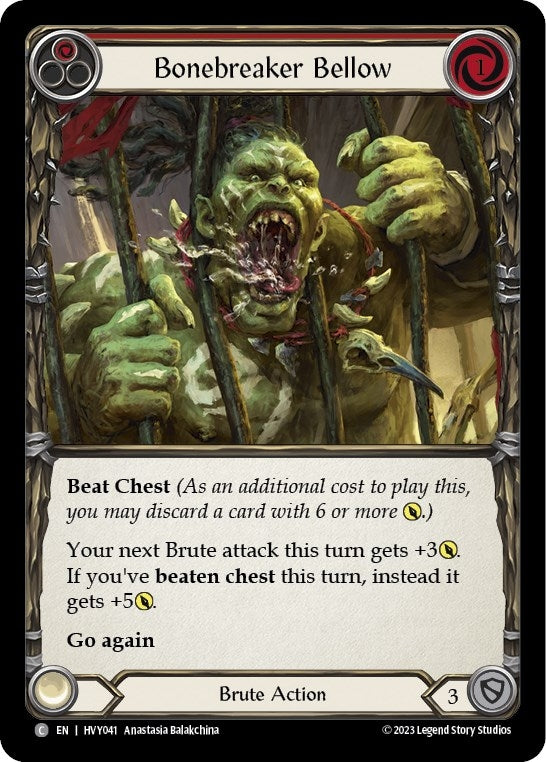 Bonebreaker Bellow (Red) (41) [HVY] - Flesh and Blood TCG Single
