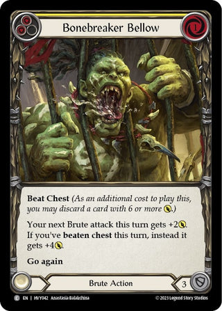 Bonebreaker Bellow (Yellow) (42) [HVY] - Flesh and Blood TCG Single