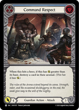 Command Respect (Blue) (73) [HVY] - Flesh and Blood TCG Single