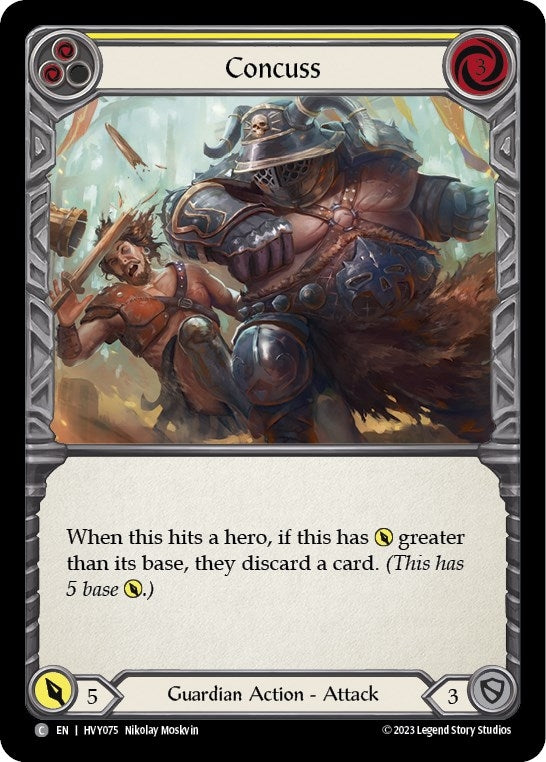 Concuss (Yellow) (75) [HVY] - Flesh and Blood TCG Single