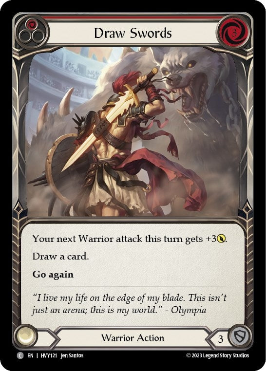 Draw Swords (Red) (121) [HVY] - Flesh and Blood TCG Single