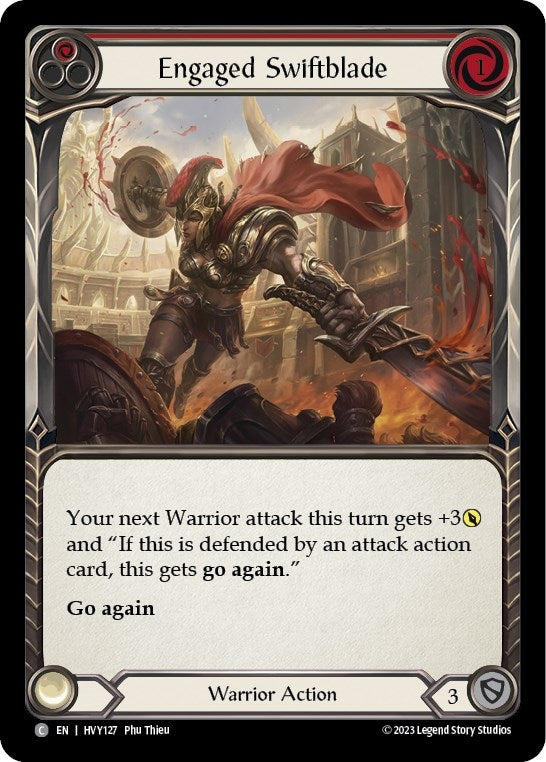 Engaged Swiftblade (Red) (127) [HVY] - Flesh and Blood TCG Single