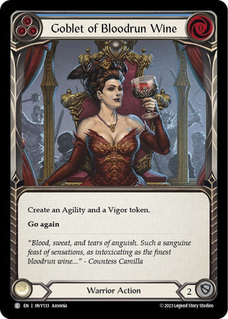 Goblet of Bloodrun Wine (133) [HVY] - Flesh and Blood TCG Single