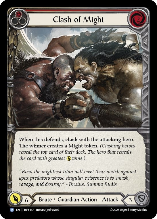 Clash of Might (Red) (137) [HVY] - Flesh and Blood TCG Single