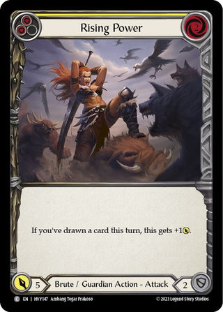 Rising Power (Yellow) (147) [HVY] - Flesh and Blood TCG Single