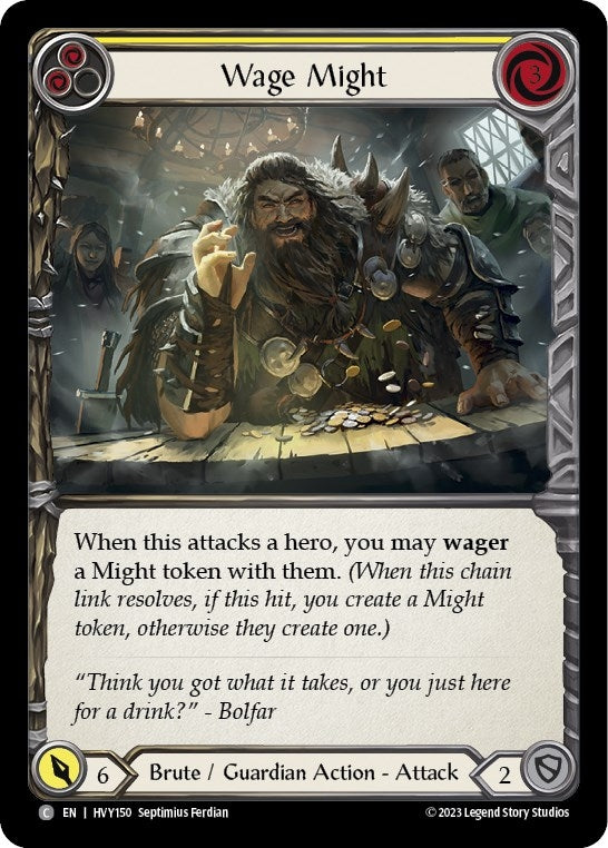 Wage Might (Yellow) (150) [HVY] - Flesh and Blood TCG Single