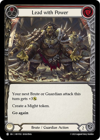 Lead with Power (Red) (152) [HVY] - Flesh and Blood TCG Single