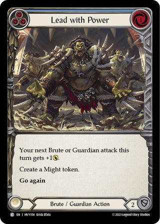 Lead with Power (Blue) (154) [HVY] - Flesh and Blood TCG Single