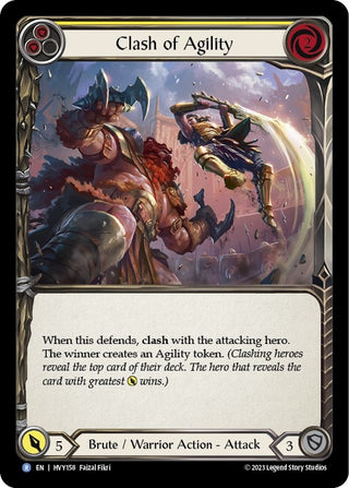 Clash of Agility (Yellow) (158) [HVY] - Flesh and Blood TCG Single