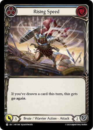 Rising Speed (Blue) (168) [HVY] - Flesh and Blood TCG Single