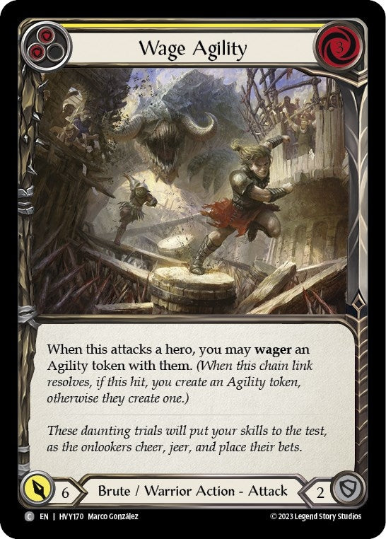 Wage Agility (Yellow) (170) [HVY] - Flesh and Blood TCG Single
