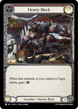 Hearty Block (181) [HVY] - Flesh and Blood TCG Single