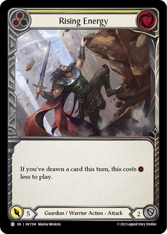 Rising Energy (Yellow) (184) [HVY] - Flesh and Blood TCG Single
