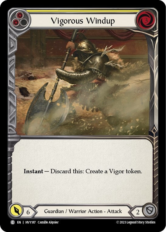 Vigorous Windup (Yellow) (187) [HVY] - Flesh and Blood TCG Single