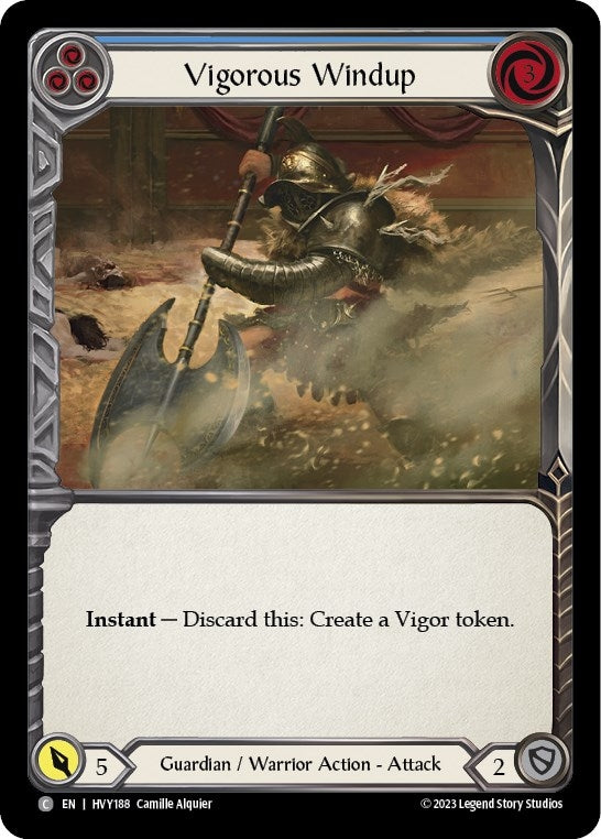 Vigorous Windup (Blue) (188) [HVY] - Flesh and Blood TCG Single