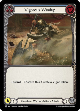 Vigorous Windup (Blue) (188) [HVY] - Flesh and Blood TCG Single