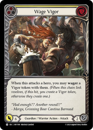 Wage Vigor (Yellow) (190) [HVY] - Flesh and Blood TCG Single