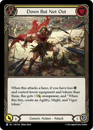 Down But Not Out (Yellow) (214) [HVY] - Flesh and Blood TCG Single