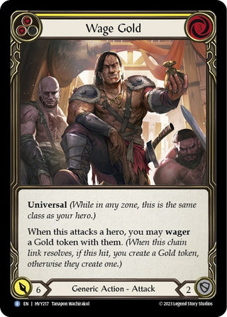Wage Gold (Yellow) (217) [HVY] - Flesh and Blood TCG Single