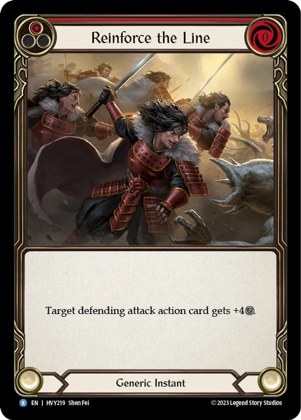 Reinforce the Line (Red) (219) [HVY] - Flesh and Blood TCG Single