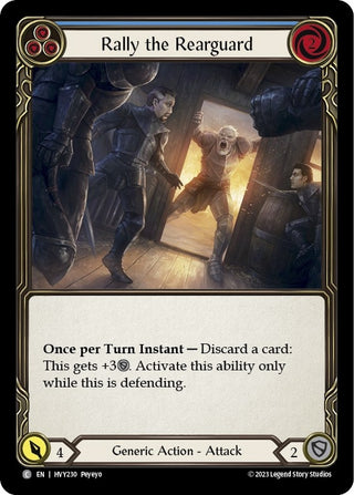 Rally the Rearguard (Blue) (230) [HVY] - Flesh and Blood TCG Single
