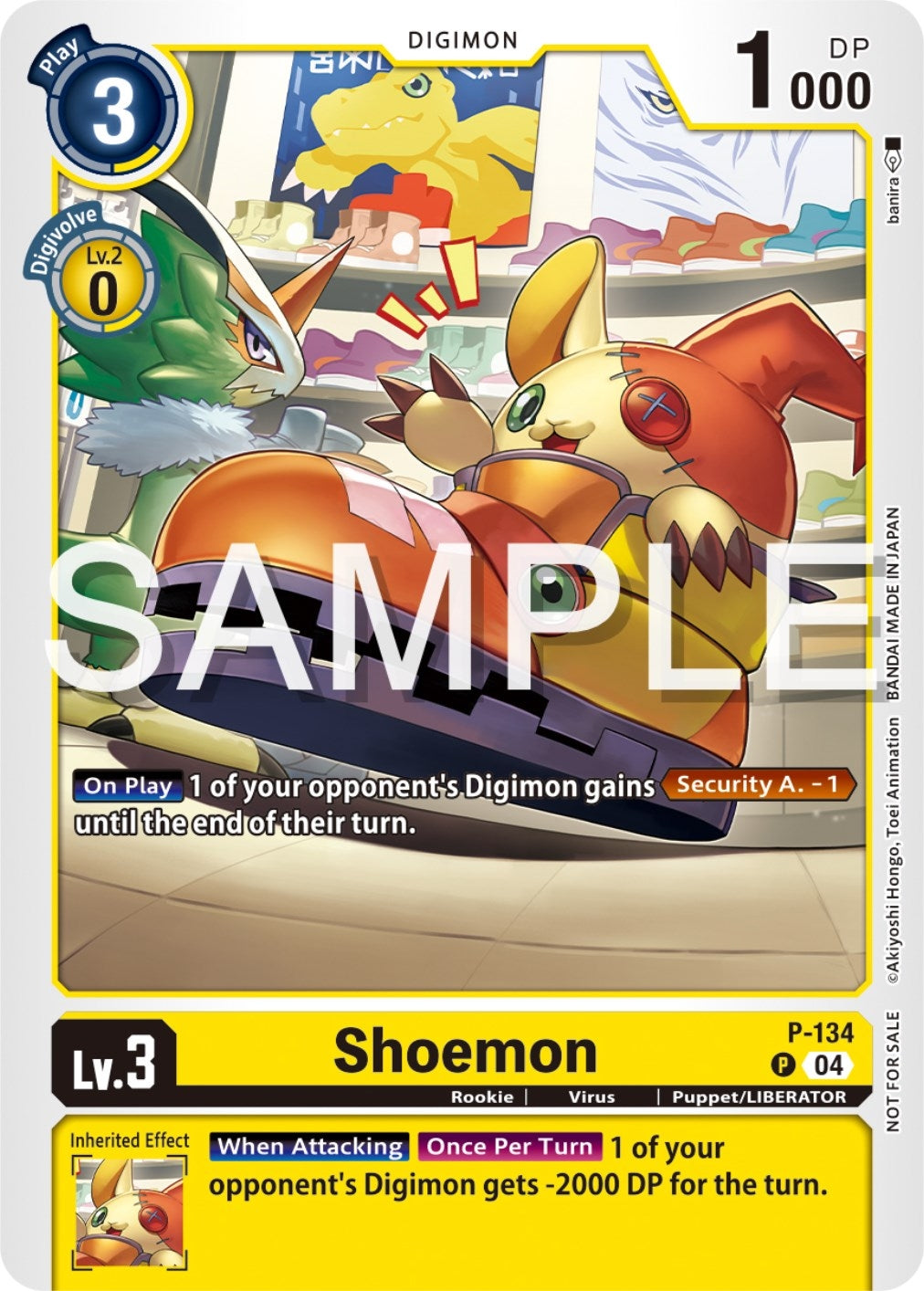 Shoemon (Digimon Liberator Promotion Pack) (134) [D-PR] - Digimon Card Game Single