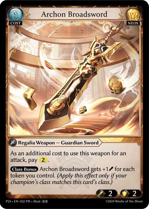 Image for Archon Broadsword (022) (Promotional Cards) - Grand Archive TCG