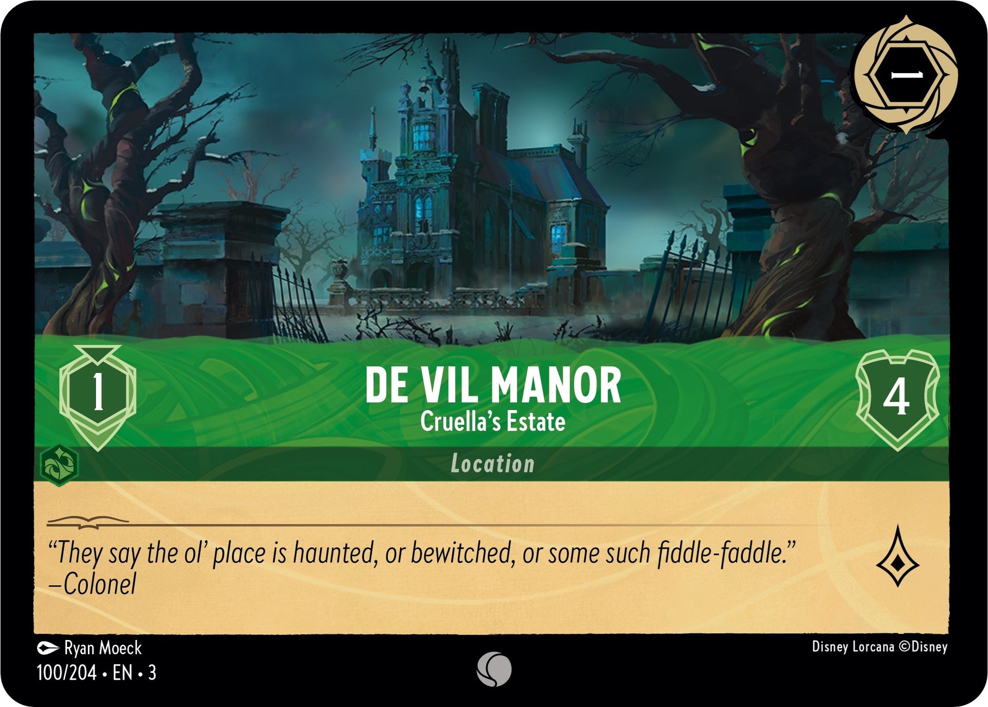 De Vil Manor - Cruella’s Estate (100) (3) - Disney Lorcana Single