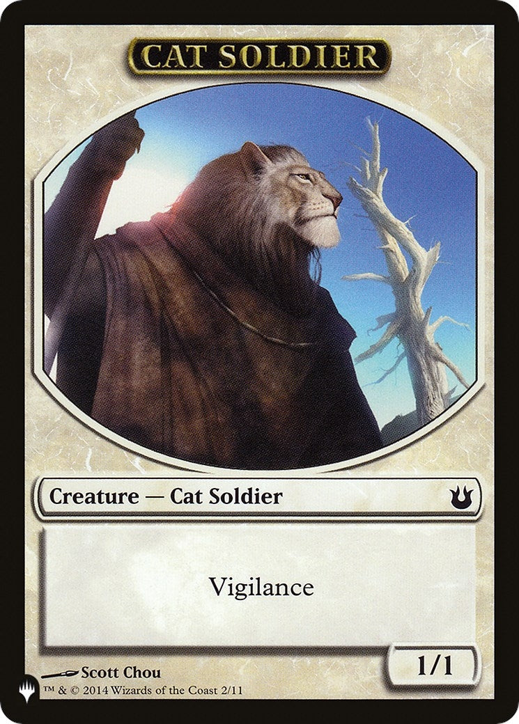 Cat Soldier // Warrior Double-Sided Token (0) [LIST] - MTG Single
