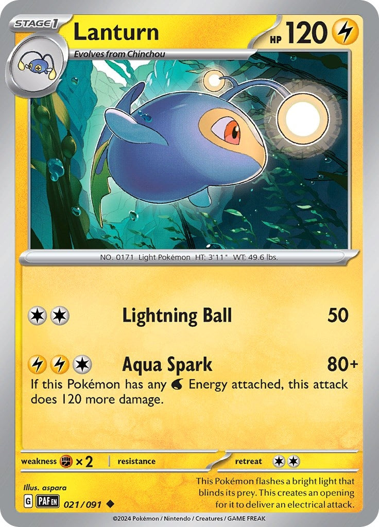 Image for Lanturn (021/091) (SV: Paldean Fates) - Pokemon