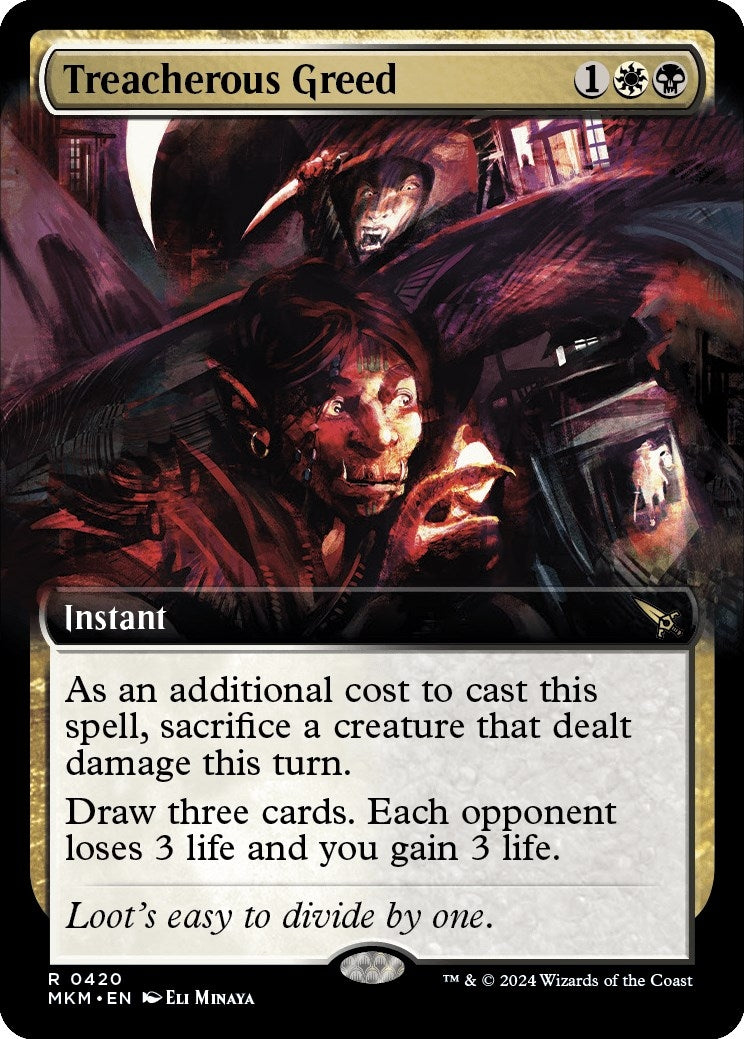 Treacherous Greed (Extended Art) (420) [MKM] - MTG Single