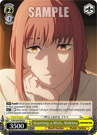 Granting a Wish Makima (96023) [CSM] - Weiss Schwarz Single