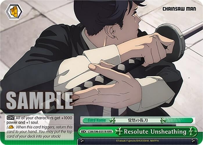 Resolute Unsheathing (RRR) (96051) [CSM] - Weiss Schwarz Single