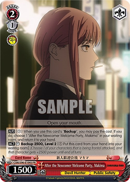 After the Newcomer Welcome Party Makima (Foil) (96104) [CSM] - Weiss Schwarz Single