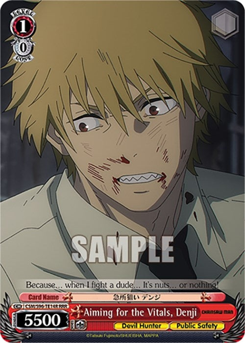 Aiming for the Vitals Denji (RRR) (9614) [CSM] - Weiss Schwarz Single