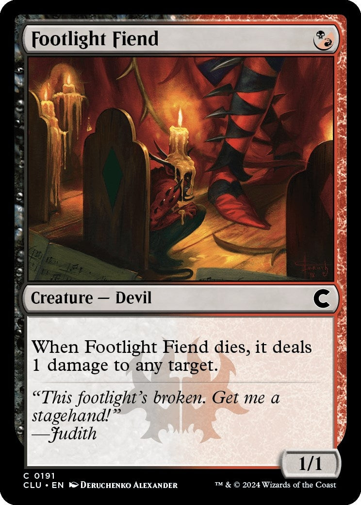 Footlight Fiend (191) [CLU] - MTG Single
