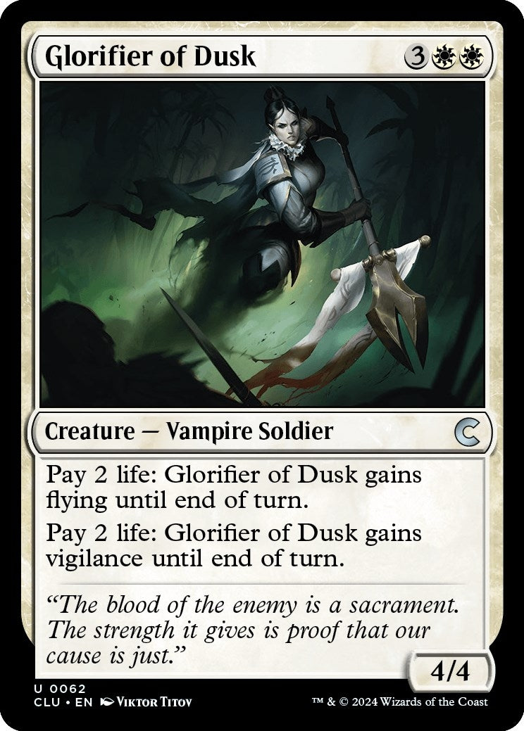 Glorifier of Dusk (62) [CLU] - MTG Single