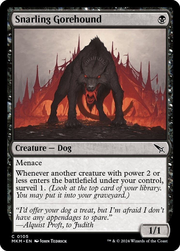 Snarling Gorehound (105) [MKM] - MTG Single