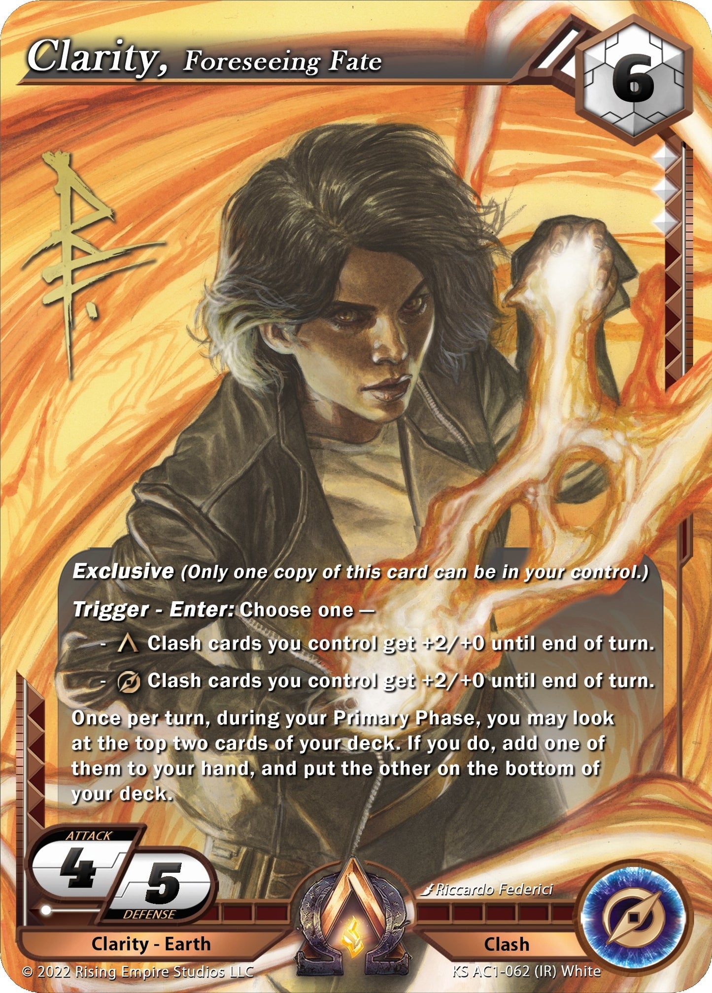 Clarity Foreseeing Fate (Iconic Rare) (1062) [KS AC1] - Alpha Clash Single