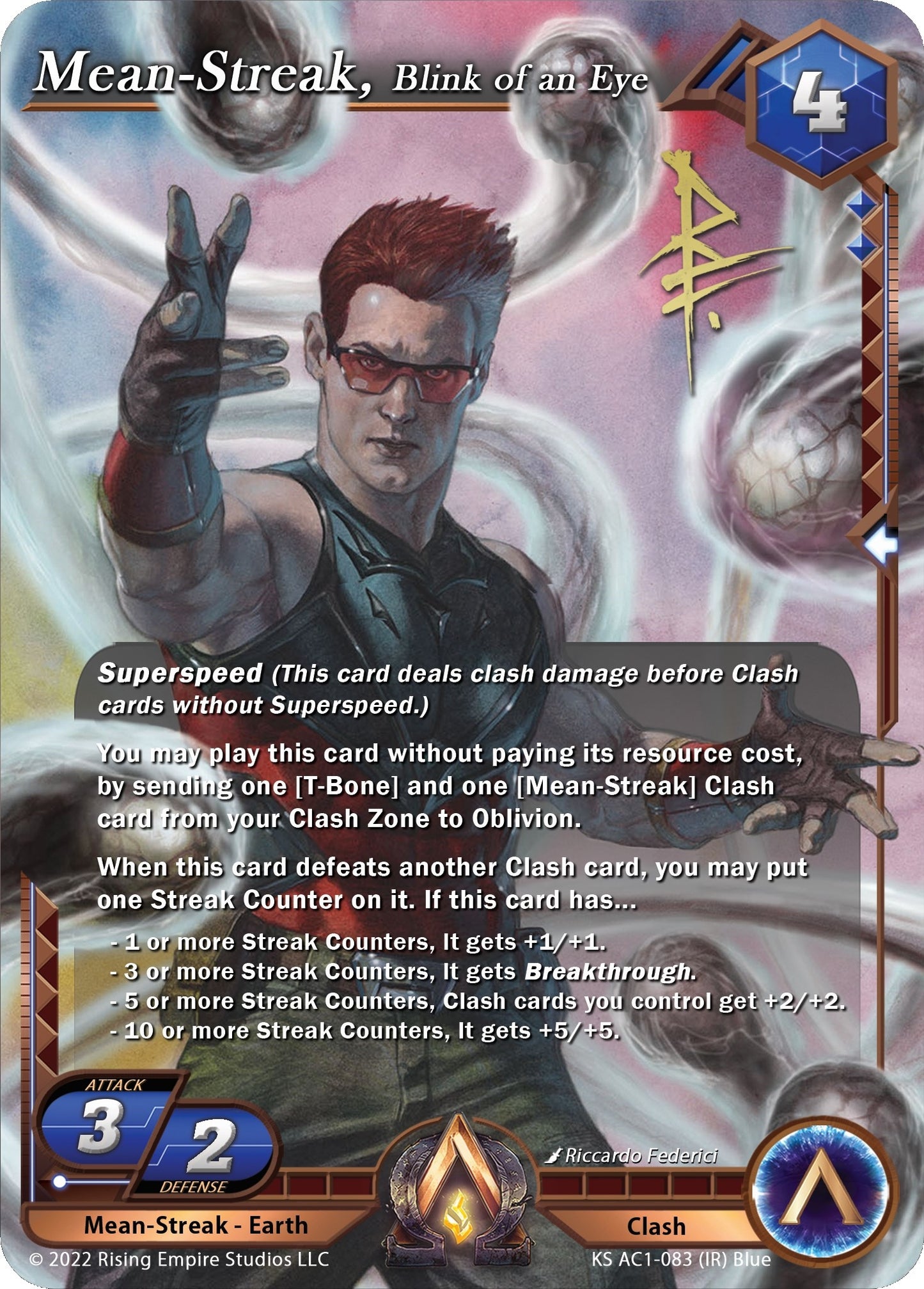 Mean-Streak Blink of an Eye (Iconic Rare) (1083) [KS AC1] - Alpha Clash Single
