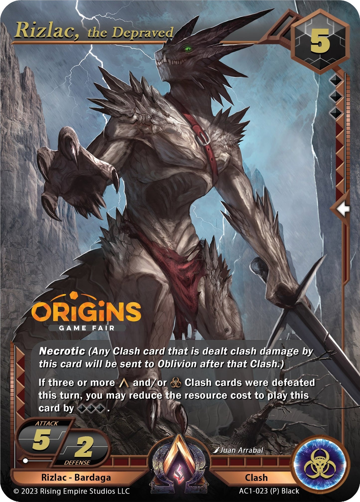 Rizlac the Depraved (Origins Promo) (1023) [AC1] - Alpha Clash Single