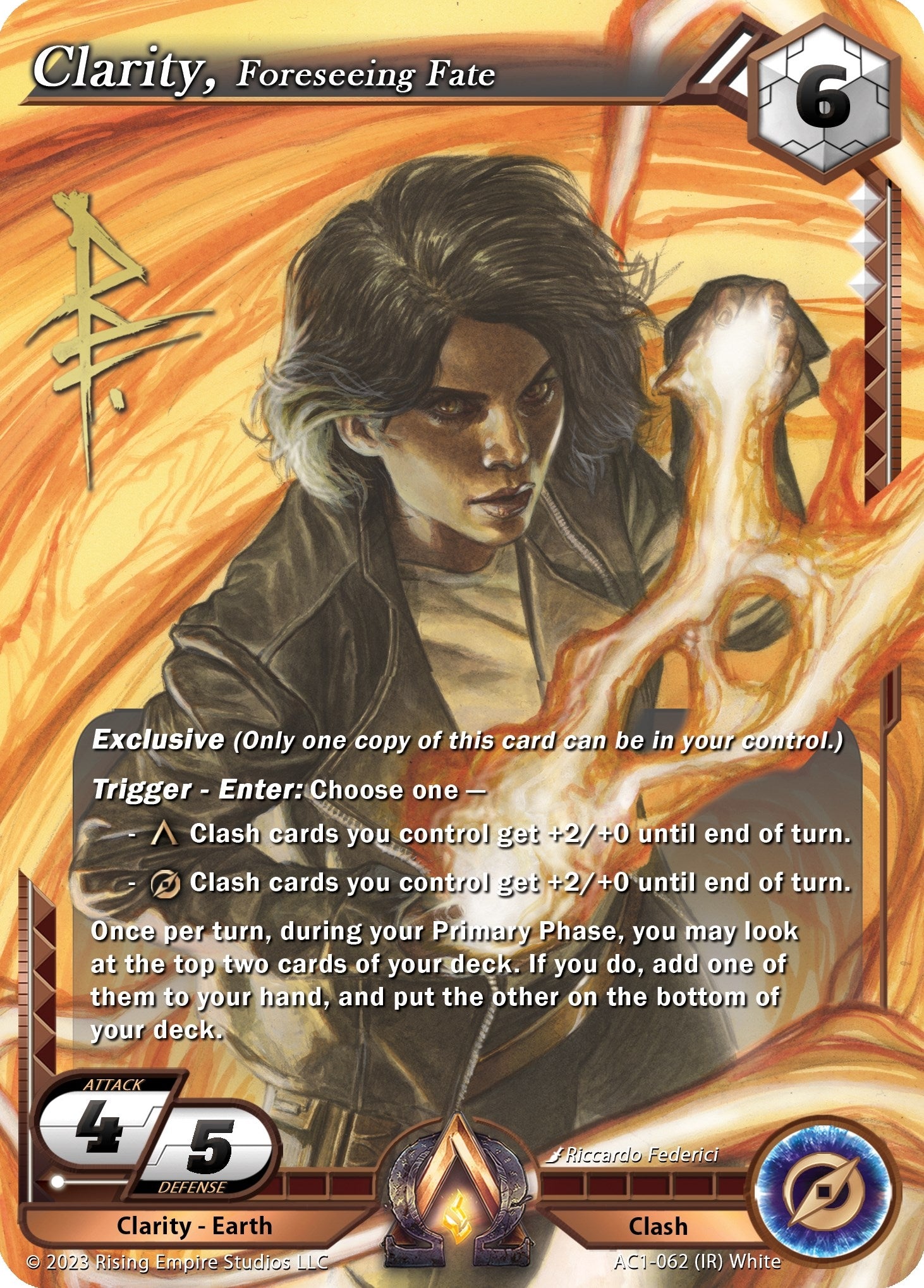 Clarity Foreseeing Fate (Iconic Rare) (1062) [AC1] - Alpha Clash Single