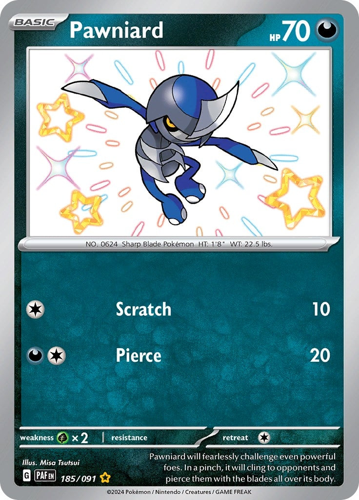 Image for Pawniard (185/091) (SV: Paldean Fates) - Pokemon
