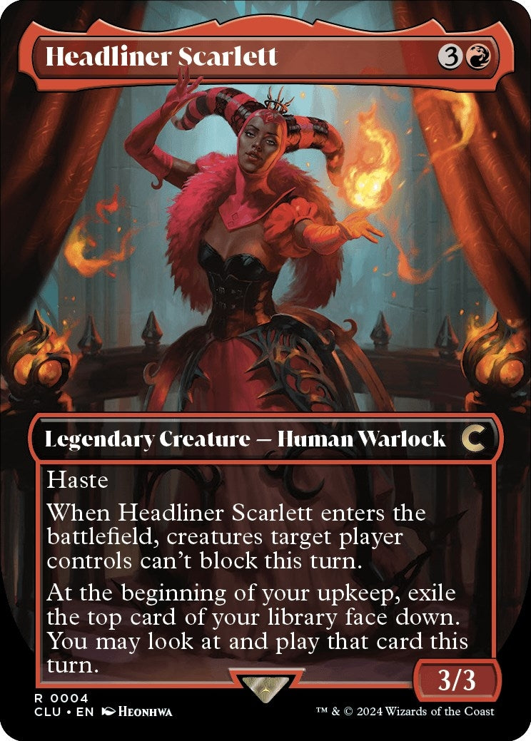 Headliner Scarlett (Borderless) (4) [CLU] - MTG Single